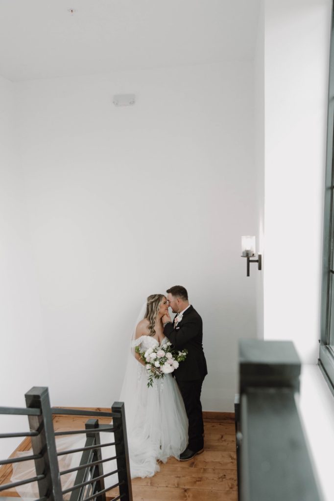 Karlie + Brock back staircase